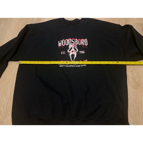 Woodsboro Horror Film Club Sweatshirt Men’s Size XL Black Blood Scream - Picture 4 of 5